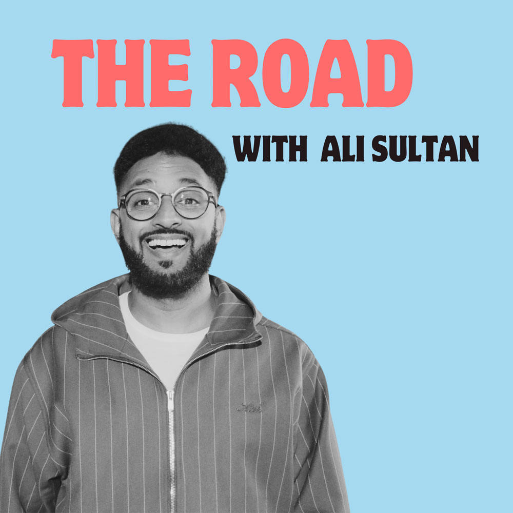 The logo art to Ali Sultan's podcast call the Road.